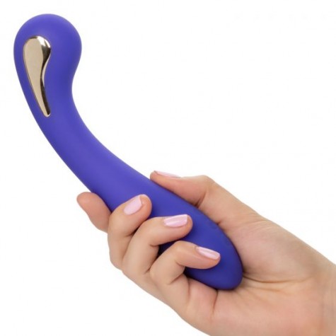 Фиолетовый вибромассажер с электростимуляцией Intimate Estim Petite G Wand - 19 см.