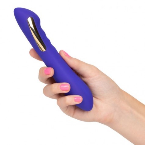 Фиолетовый вибратор с электростимуляцией Intimate E-Stimulator Petite Wand - 18,5 см.