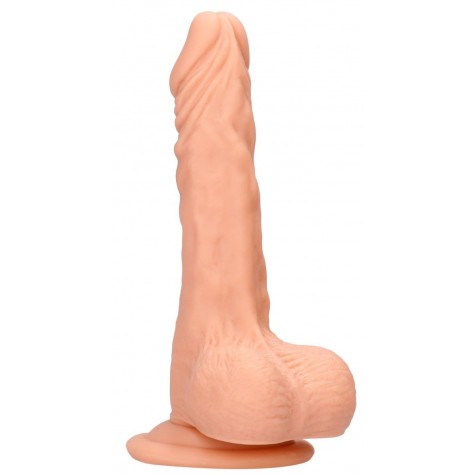 Телесный фаллоимитатор Realistic Dildo With Balls - 23 см.